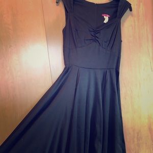 Black midi dress